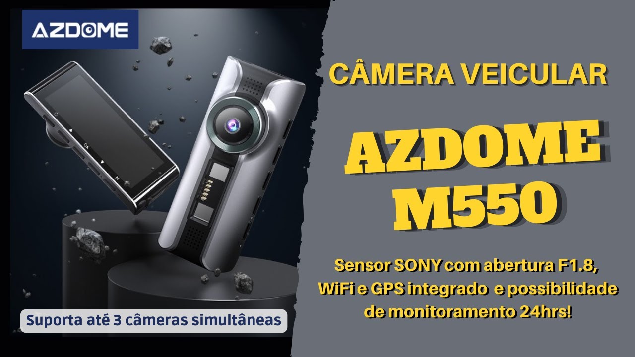 Azdome M550 - Câmera Veicular Tripla
