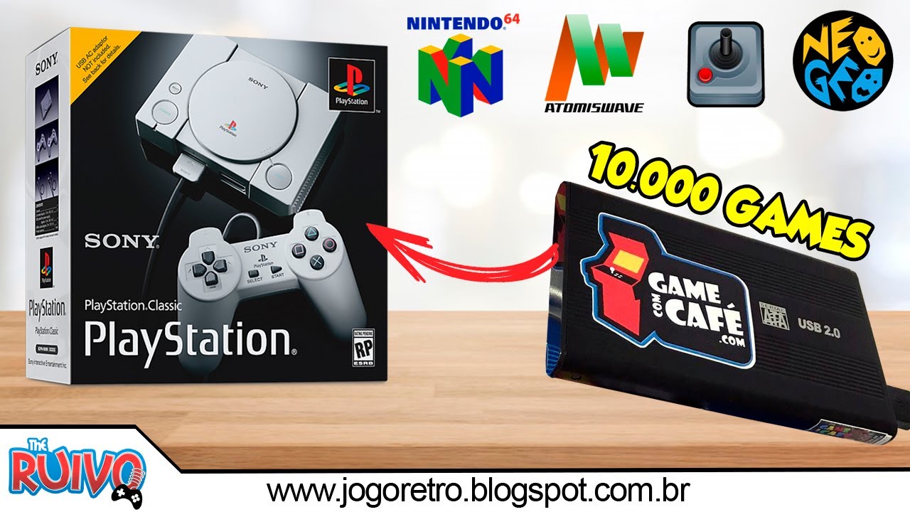 Novo HD 500GB para PS1 Mini Classic com 10.000 GAMES da Game com Café