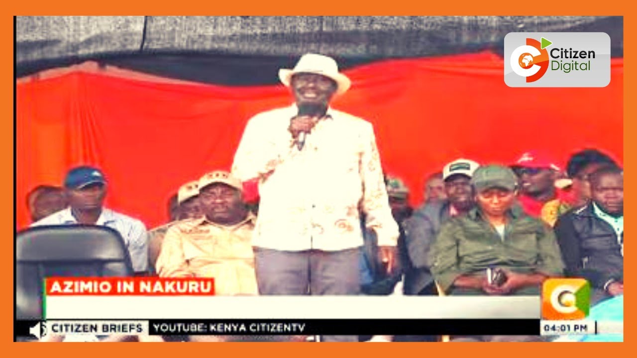Raila Odinga leads anti-Ruto rally in Nakuru town