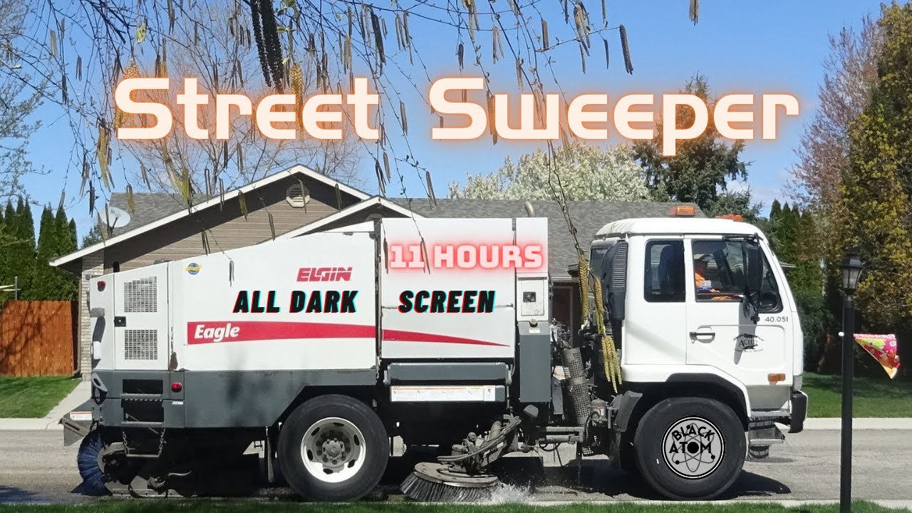 Sounds for Sleeping ⨀ Street Sweeper ⨀ 11 Hours ⨀ All Dark Screen ⨀ Mechanical Ambiance