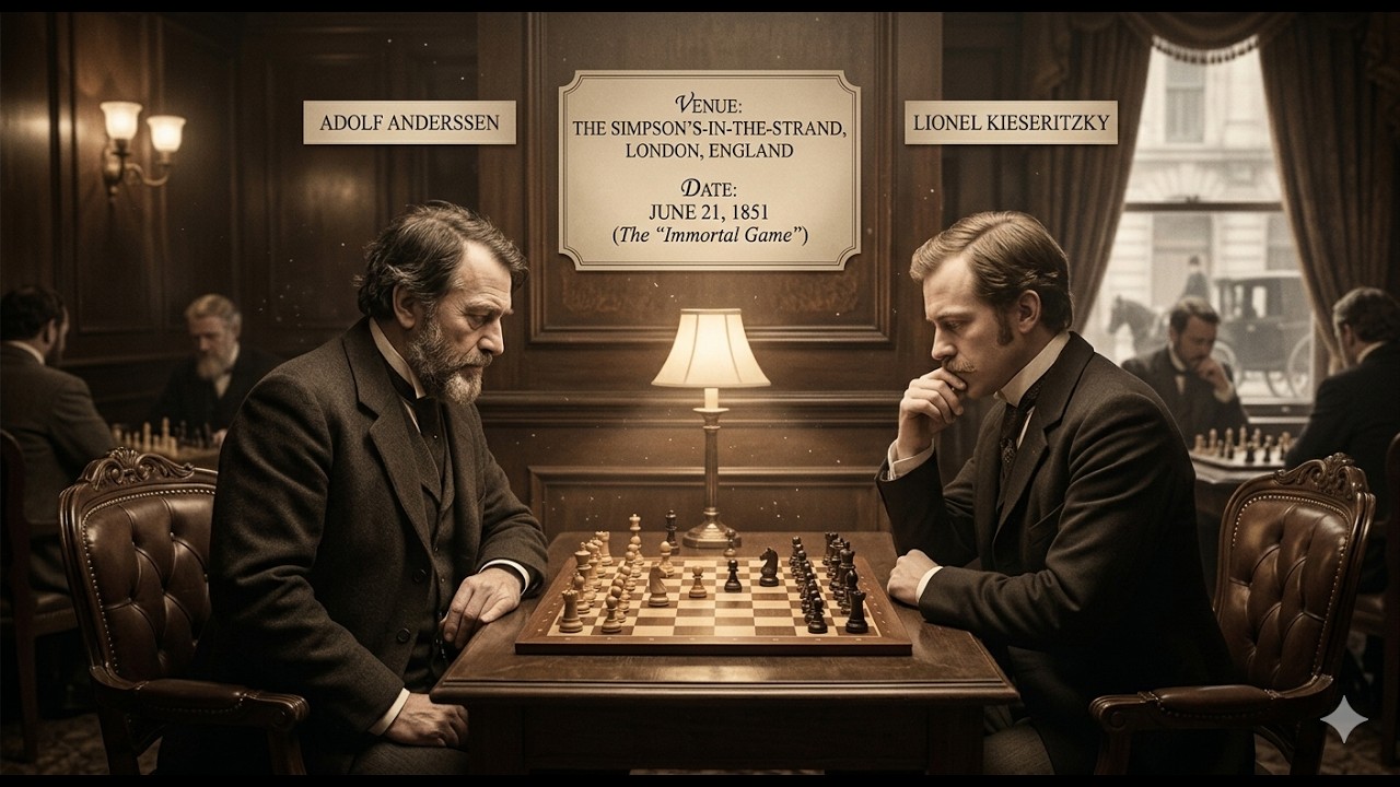 London Immortal Game | Anderssen, Adolf vs Kieseritzky, Lionel