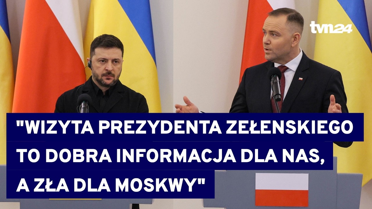 Prezydent Ukrainy w Polsce. Zełenski o 