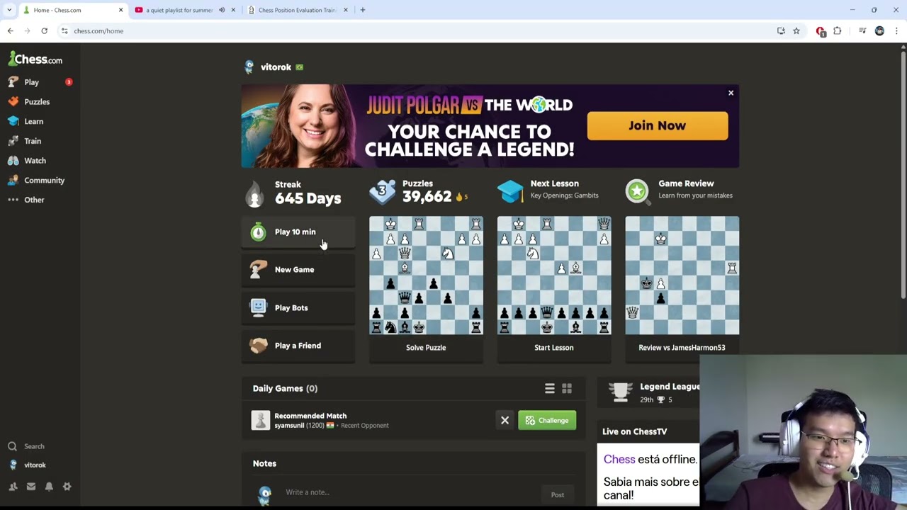 playing a game of chess every day until i reach 1600 or get a damn job - day 25