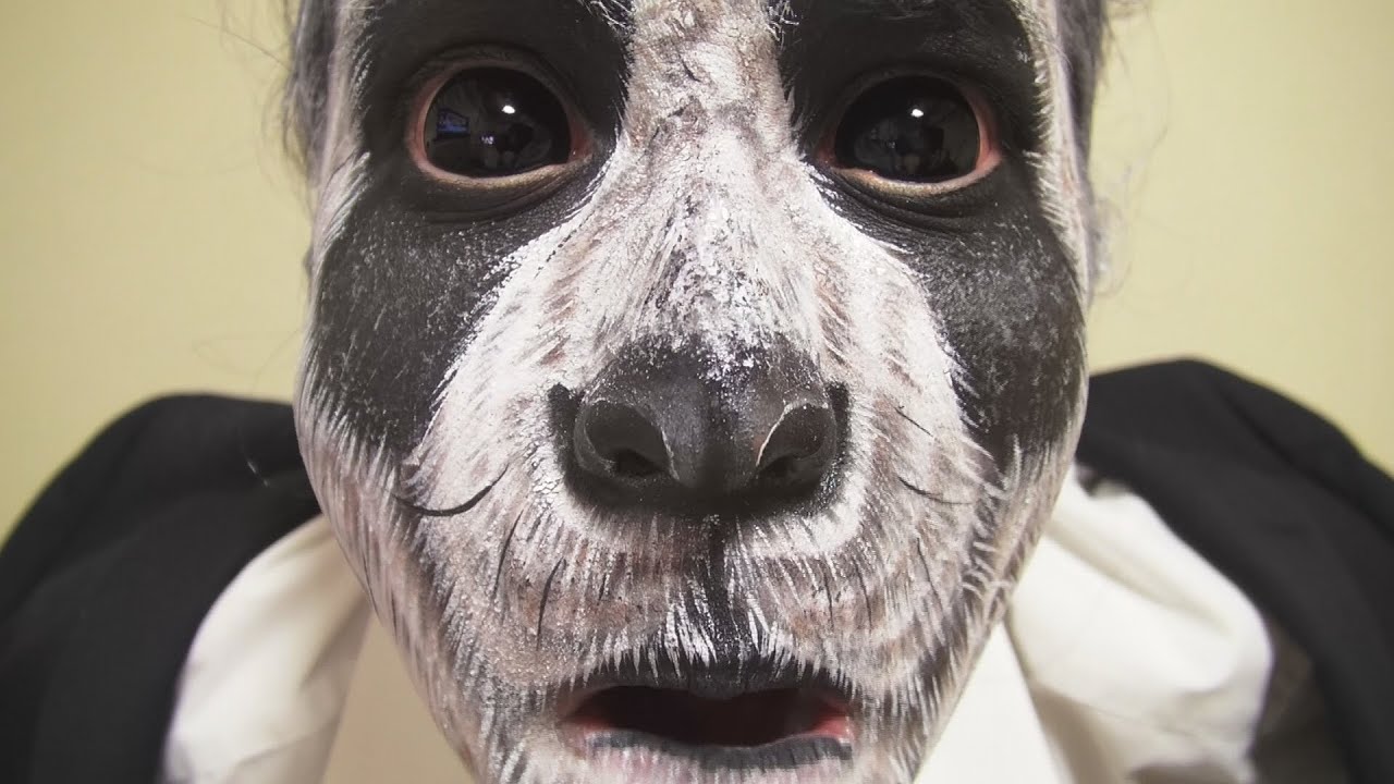 メイクでパンダ再現してみた。Makeup transformation Panda.