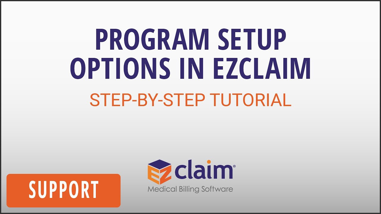 Program Setup Options in EZClaim