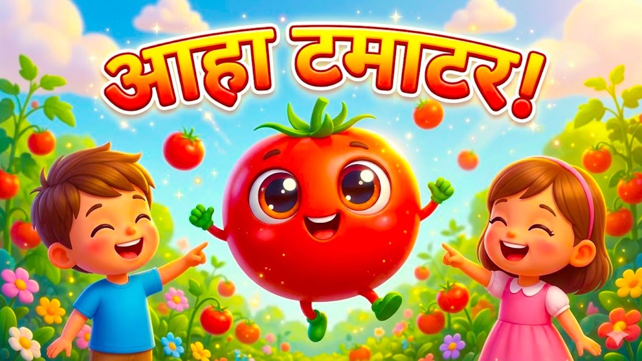 आहा टमाटर - Aaha Tamatar Bade Mazedar | Hindi Nursery Rhymes And Kids Song | All Rhyms in Hindi