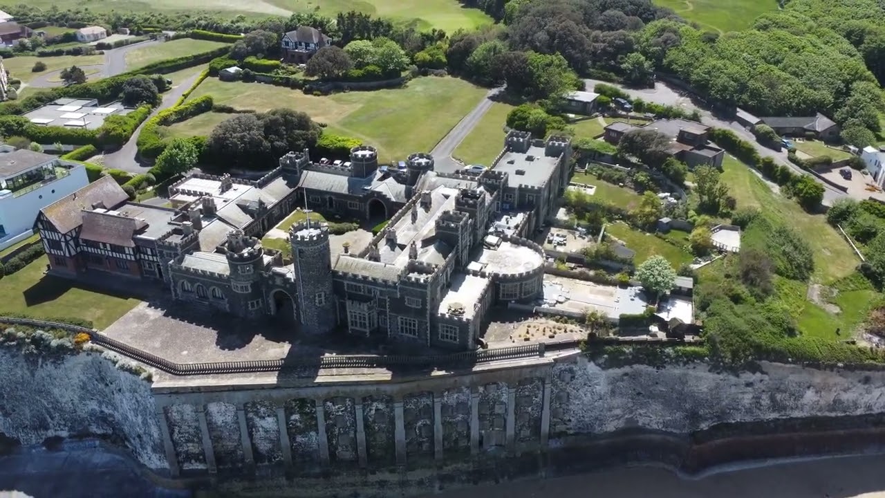 Kingsgate Castle | Aerial Flyby over to Joss Bay | Drone Flight