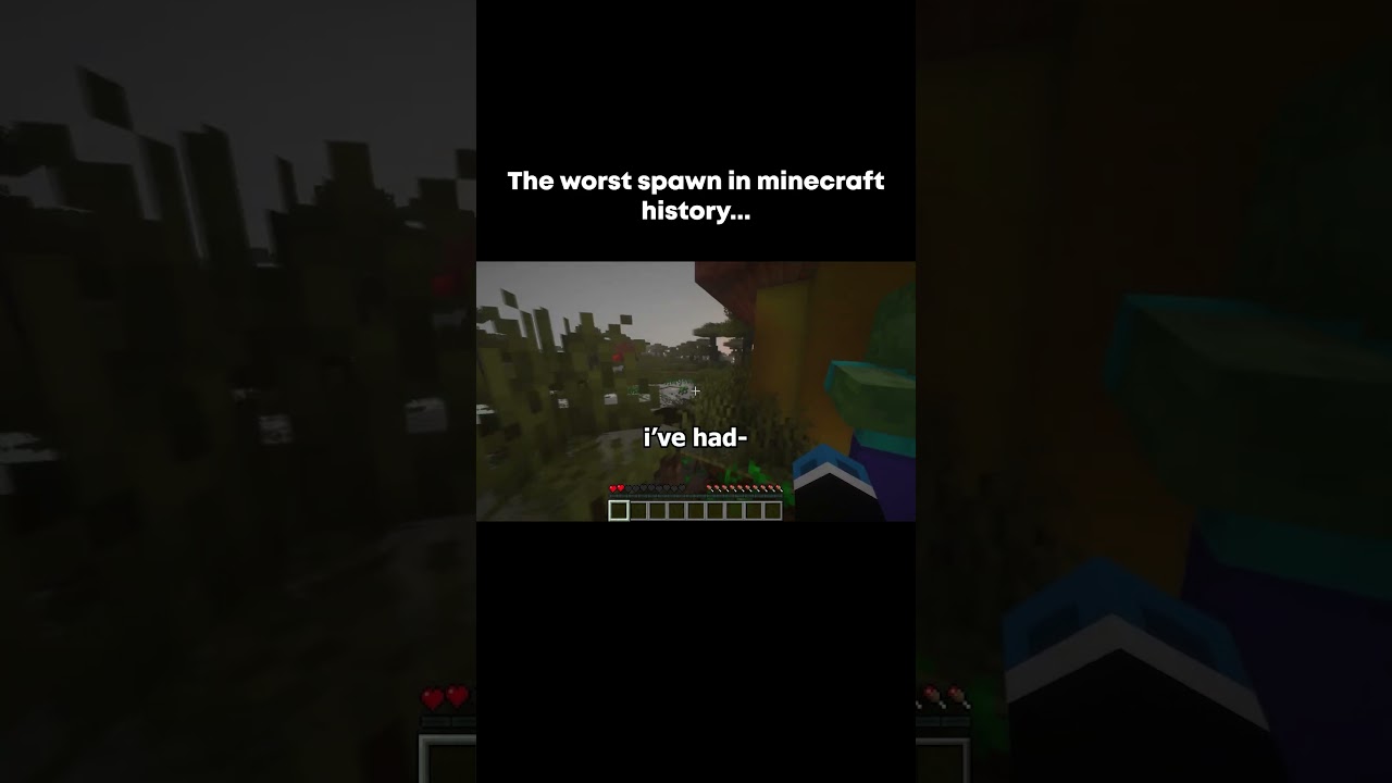 The WORST spawn in minecraft history... #funnymoments #minecraft #funny #minecraftmemes #shorts