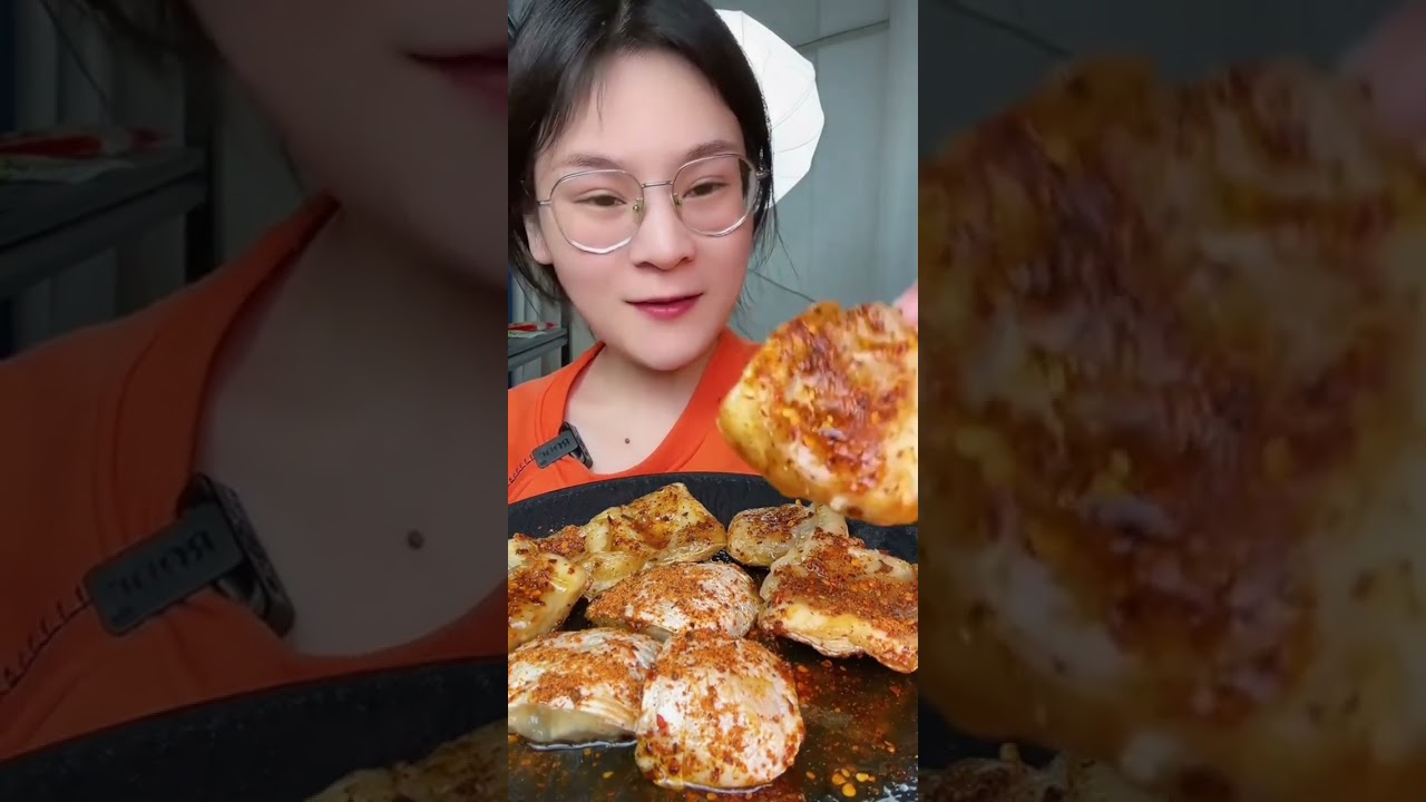  ASMR EATING MUKBANG  FISH BELLY#fyp #asmr