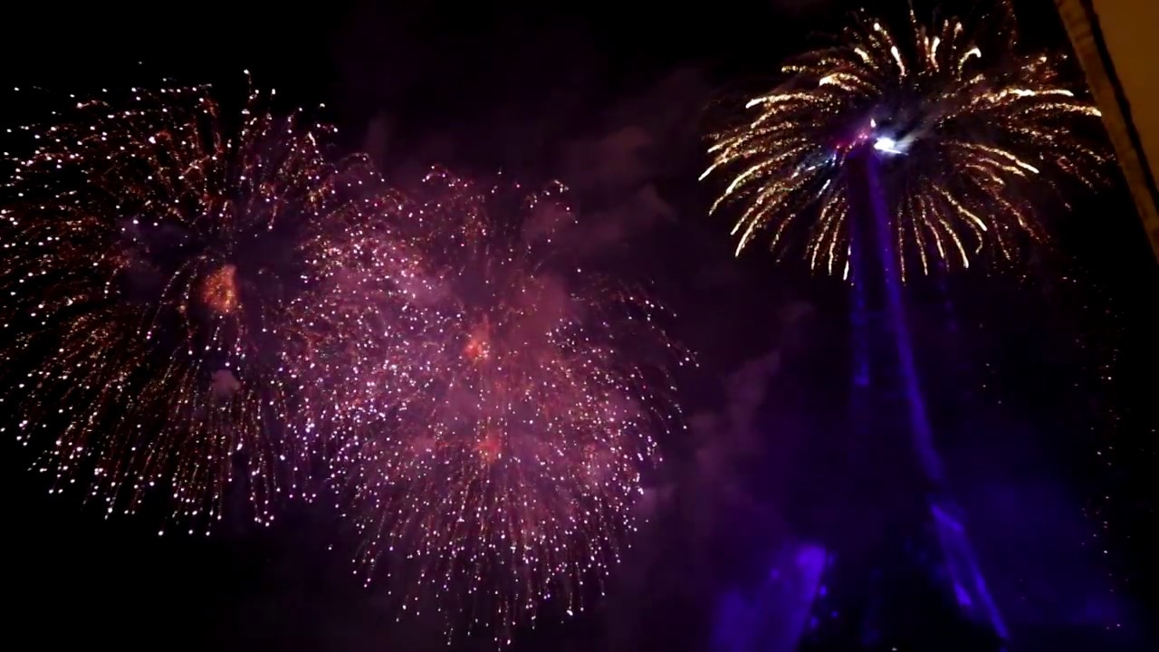 Bastille Day Fireworks,  Eiffel tower, 14 July 2017