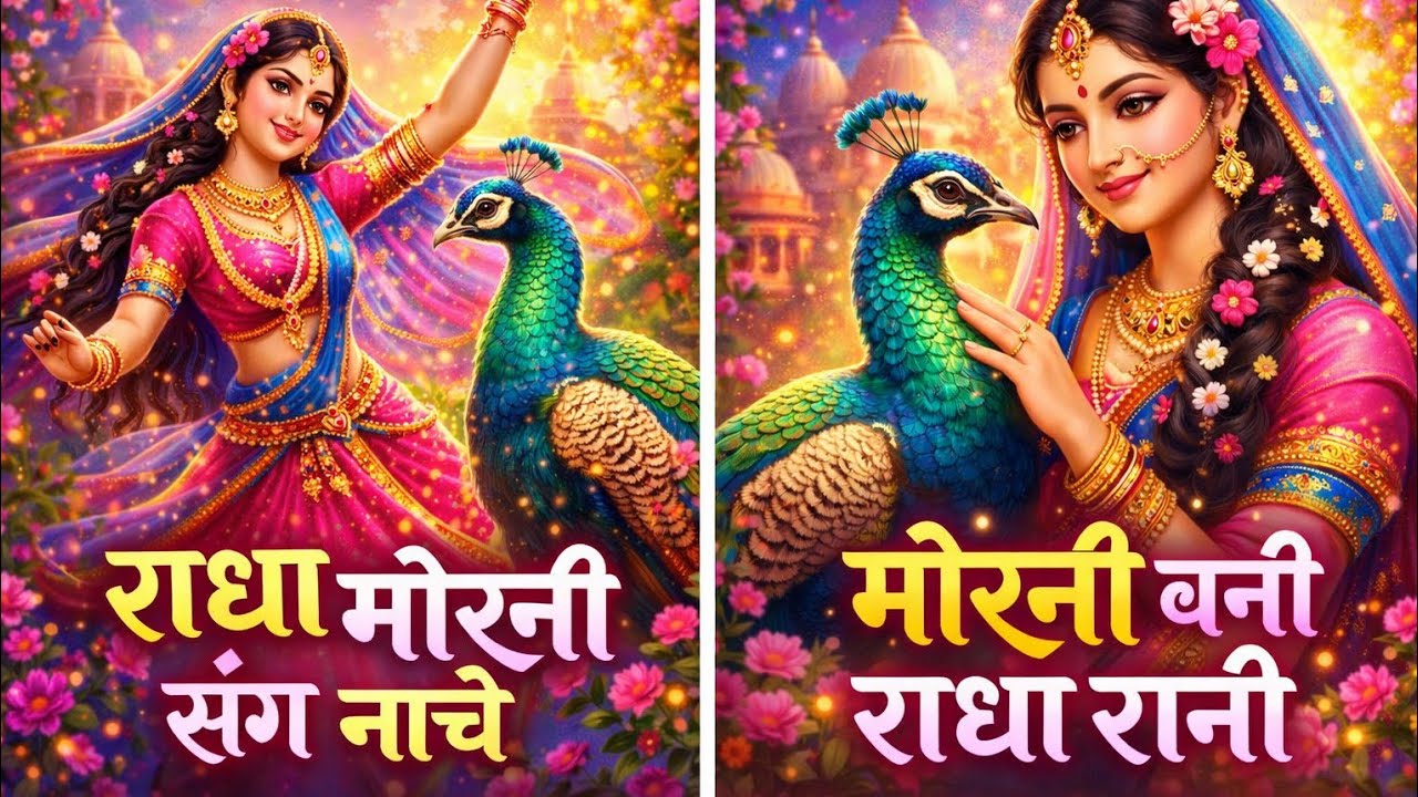 Manthon 🎵राधा मोरनी संग नाचे,वृंदावन की गली में 🦚