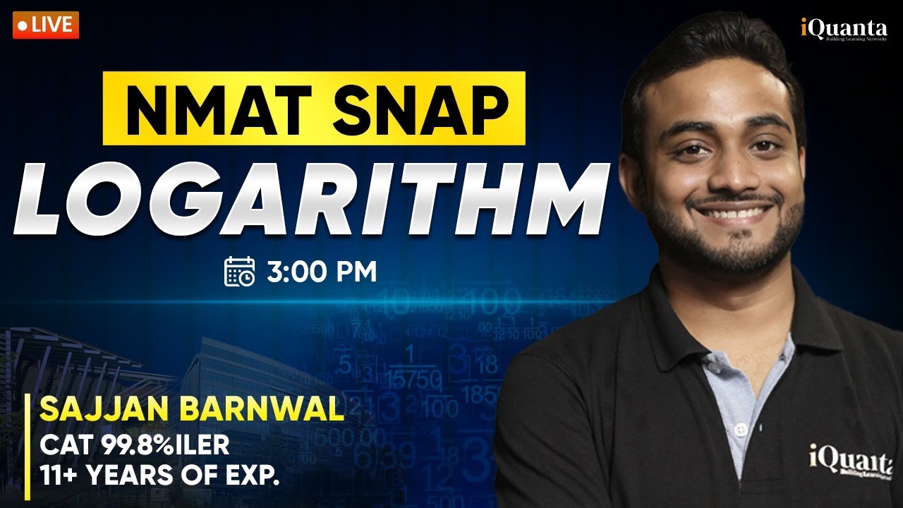Day 13 &ndash; NMAT & SNAP Practice | Logarithm | Daily Live for 2025