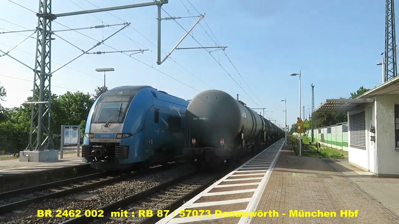 Züge / Trains /Pociagi in/w  Meitingen mit /with : GoAhead,DB Regio, ICE und Guterzugen  [ 06.2023 ]