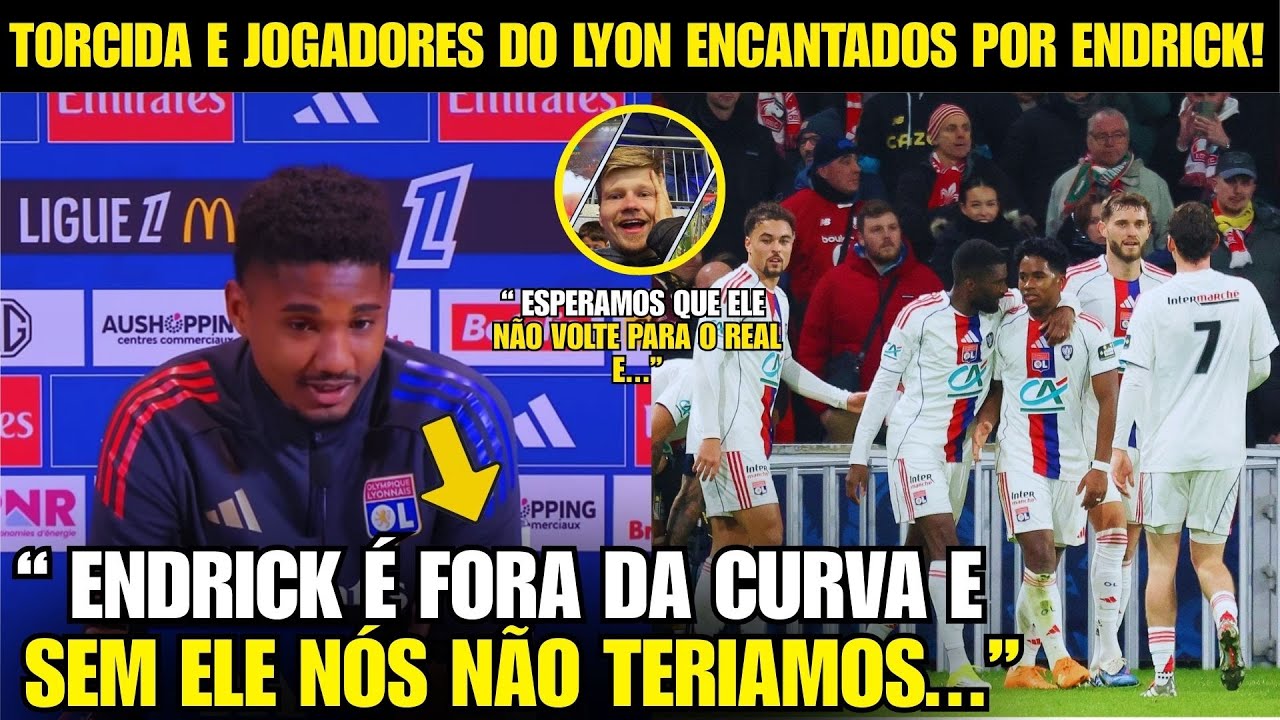 🚨NOSSA! OLHA A REAÇÃO DE ENCANTO DOS JOGADORES E TORCIDA DO LYON AO SHOW DE ENDRICK!