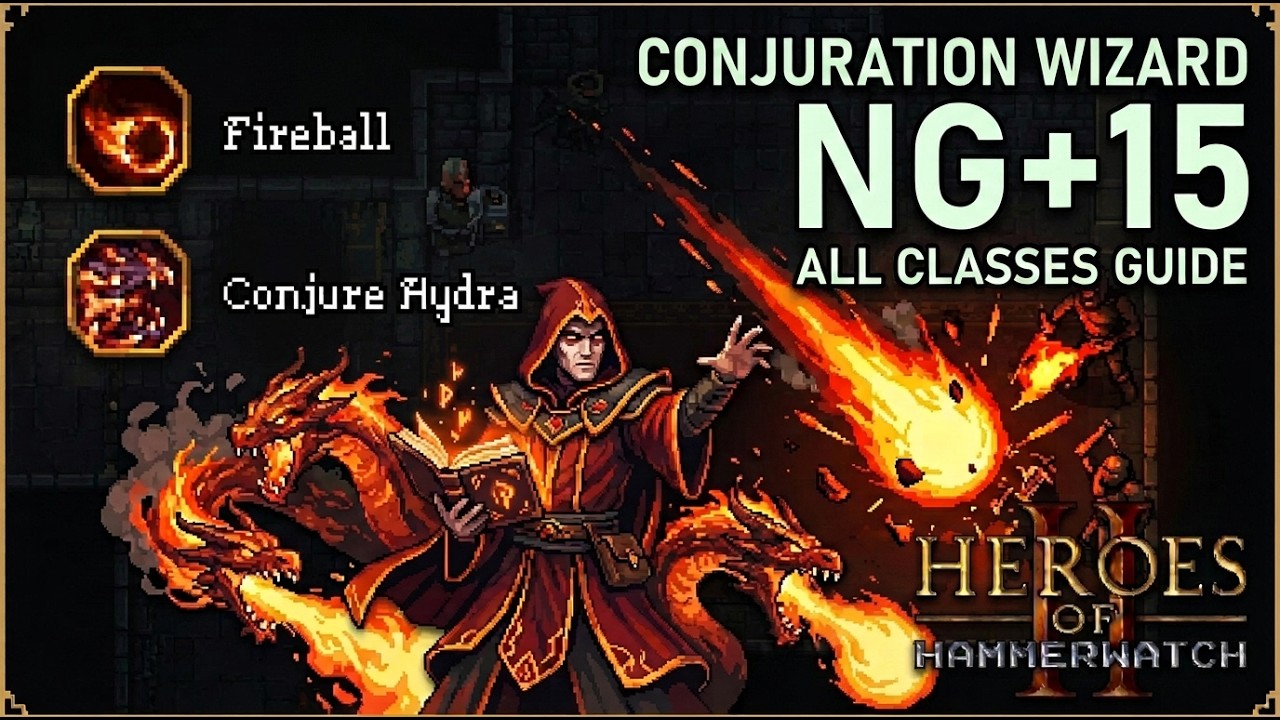 Conjuration Wizard NG+ 15 - Heroes of Hammerwatch II  (All classes guide)