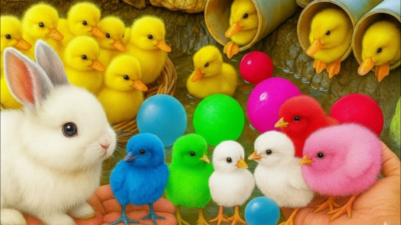 Mencari bebek lucu, Bebek berenang,menangkap bebek angsa, Duck,ikan, danayam warna warni.