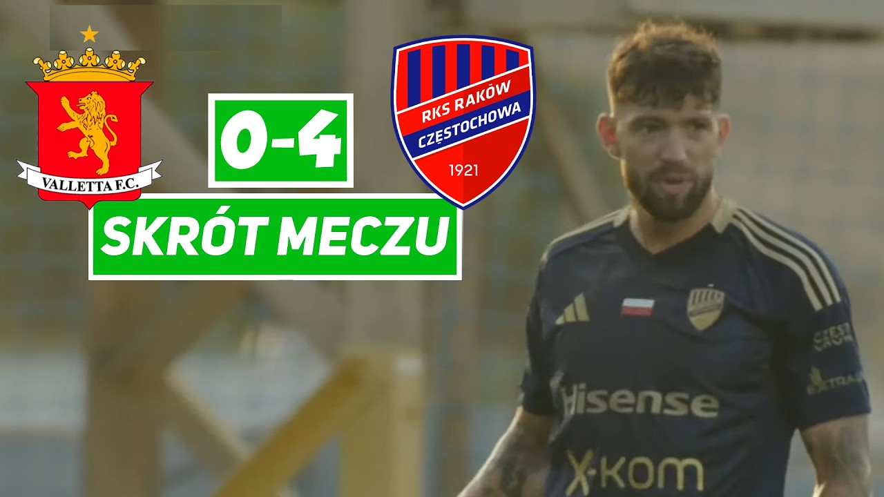 Valletta FC - Rak&oacute;w Częstochowa [0-4] skr&oacute;t meczu | EL. Ligi Konferencji 2026/27