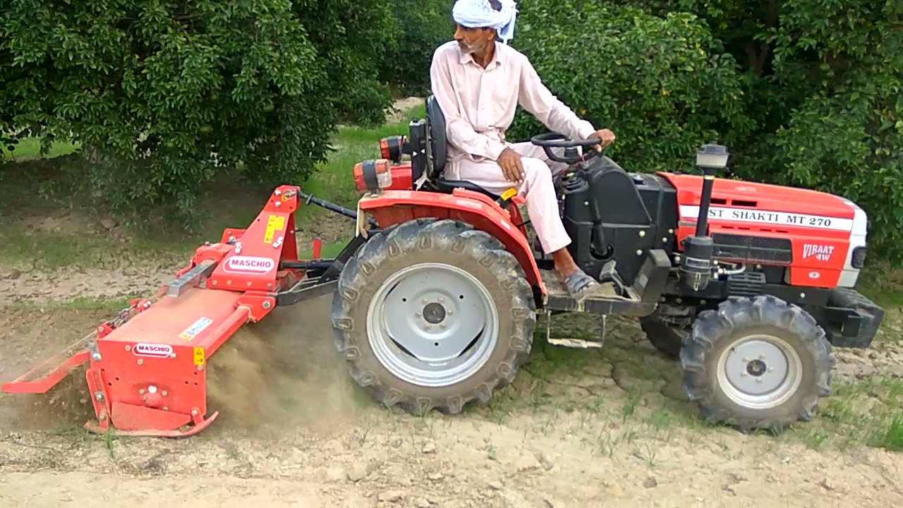 Mistubishi MT270 tractor with 5 foot rotavator