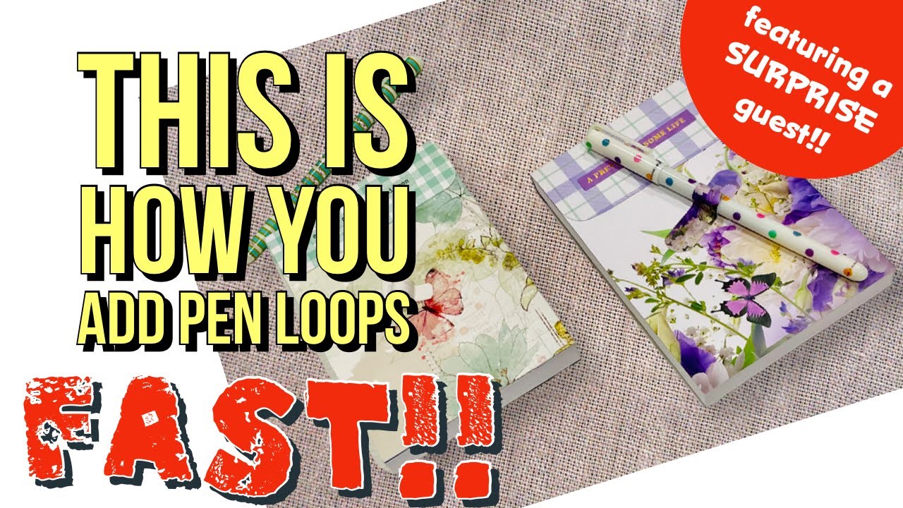 This Really Is EASY!!  Covering Chunky Notepads Front & Back…AND Pen Loops ATTACHED!!