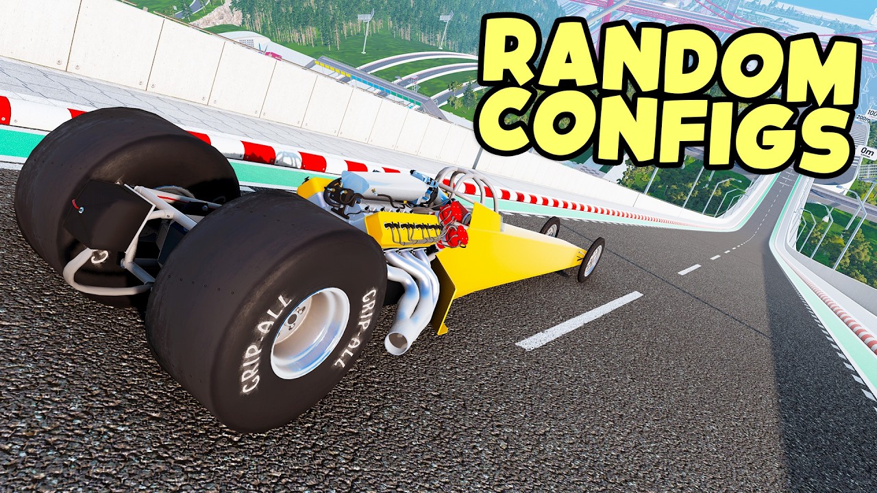 Which Randomly Generated Car Config Can Fly The Furthest On Car Jump Arena? PART 4 - BeamNG Drive