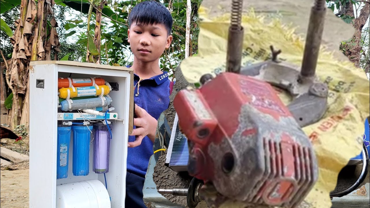 Boy repaired and replaced the faucet for his neighbor orphansDuynhan