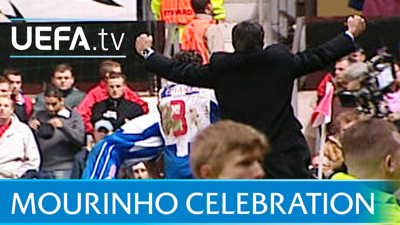 José Mourinho on his Porto touchline run at Old Trafford