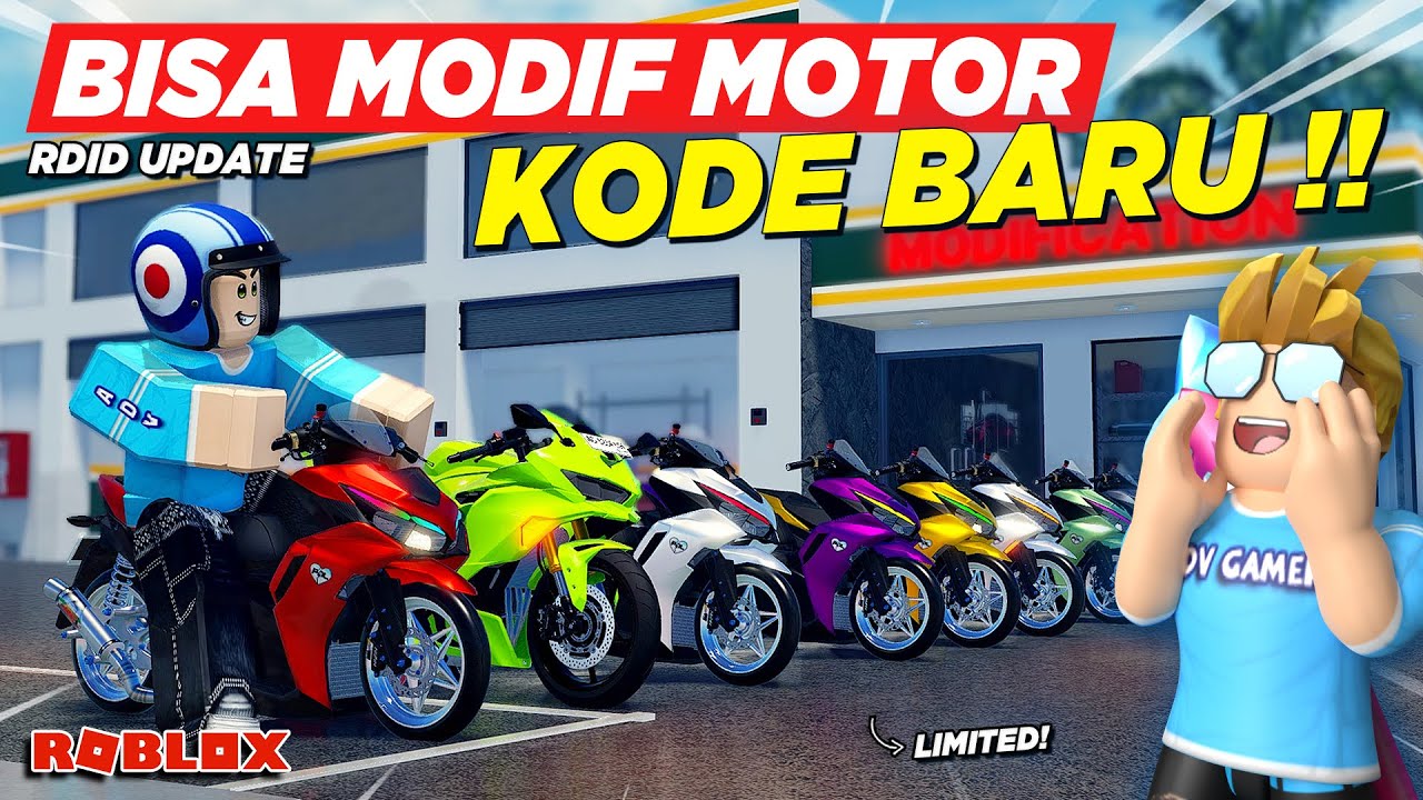AKHIRNYA BISA MODIFIKASI MOTOR AEROX LIMITED DAN BANYAK KODE REDEEM BARU !! RDID UPDATE - Roblox
