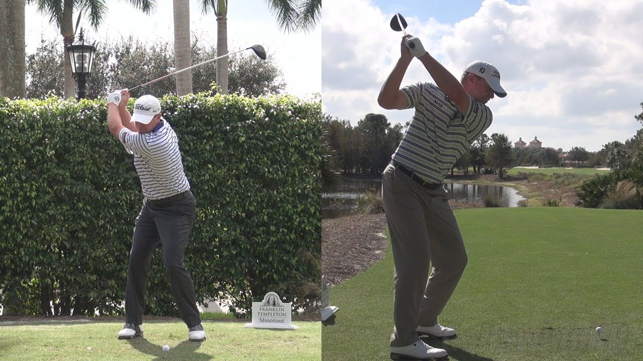 STEVE STRICKER - SYNCED DRIVER GOLF SWING FACE-ON DTL REG & SLOW MOTION - 1080p HD