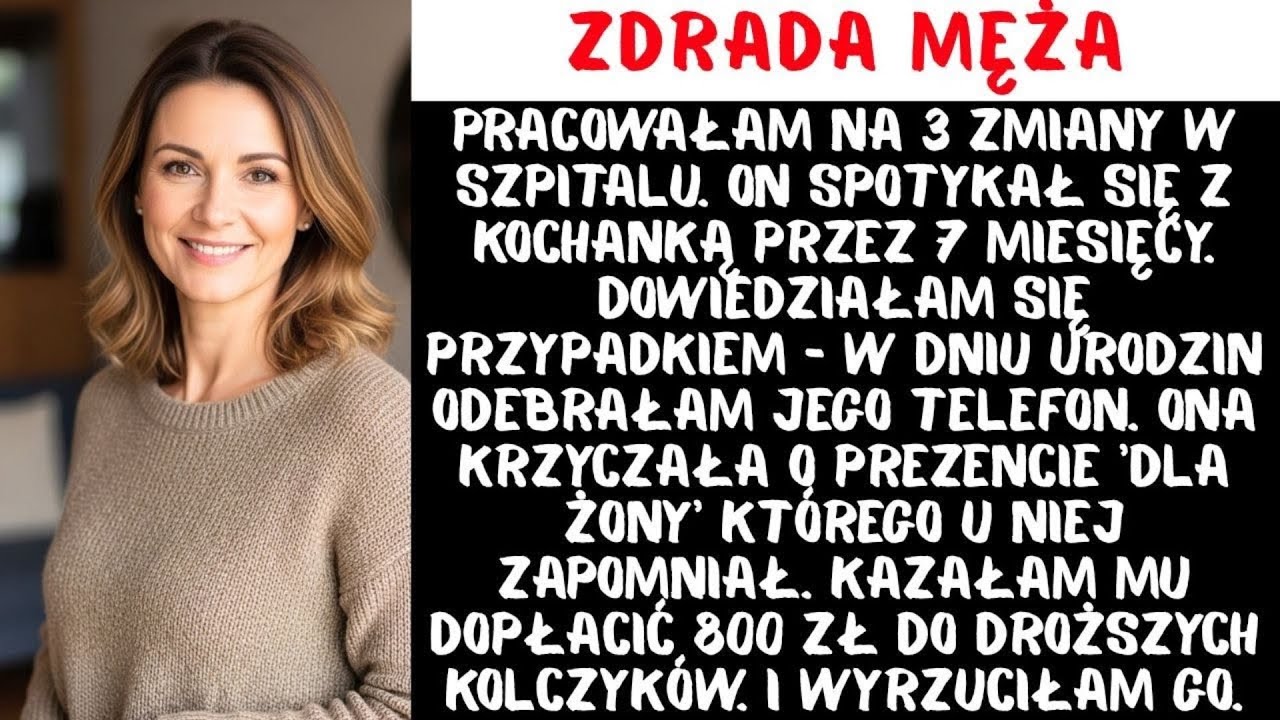 Mój Mąż zostawił mój prezent u kochanki  Kazałam mu dopłacić 800 zł i go wyrzuciłam