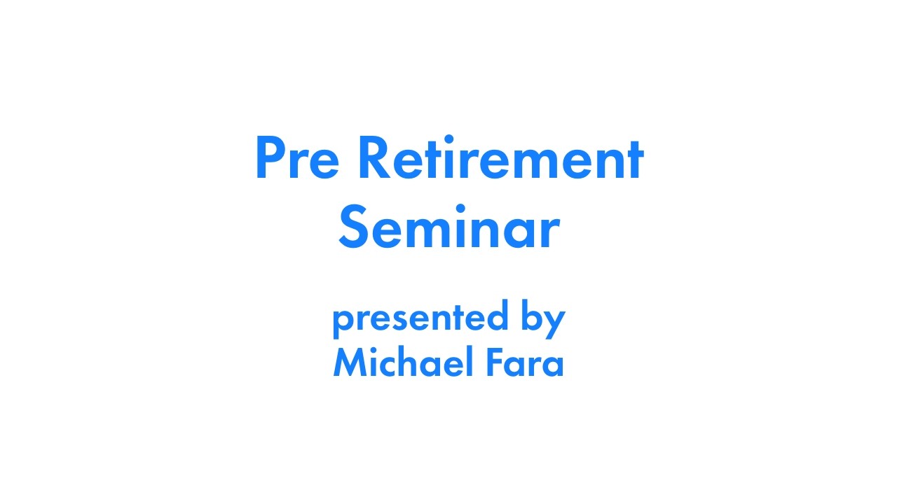 February 11, 2026 Pre Retirement Seminar