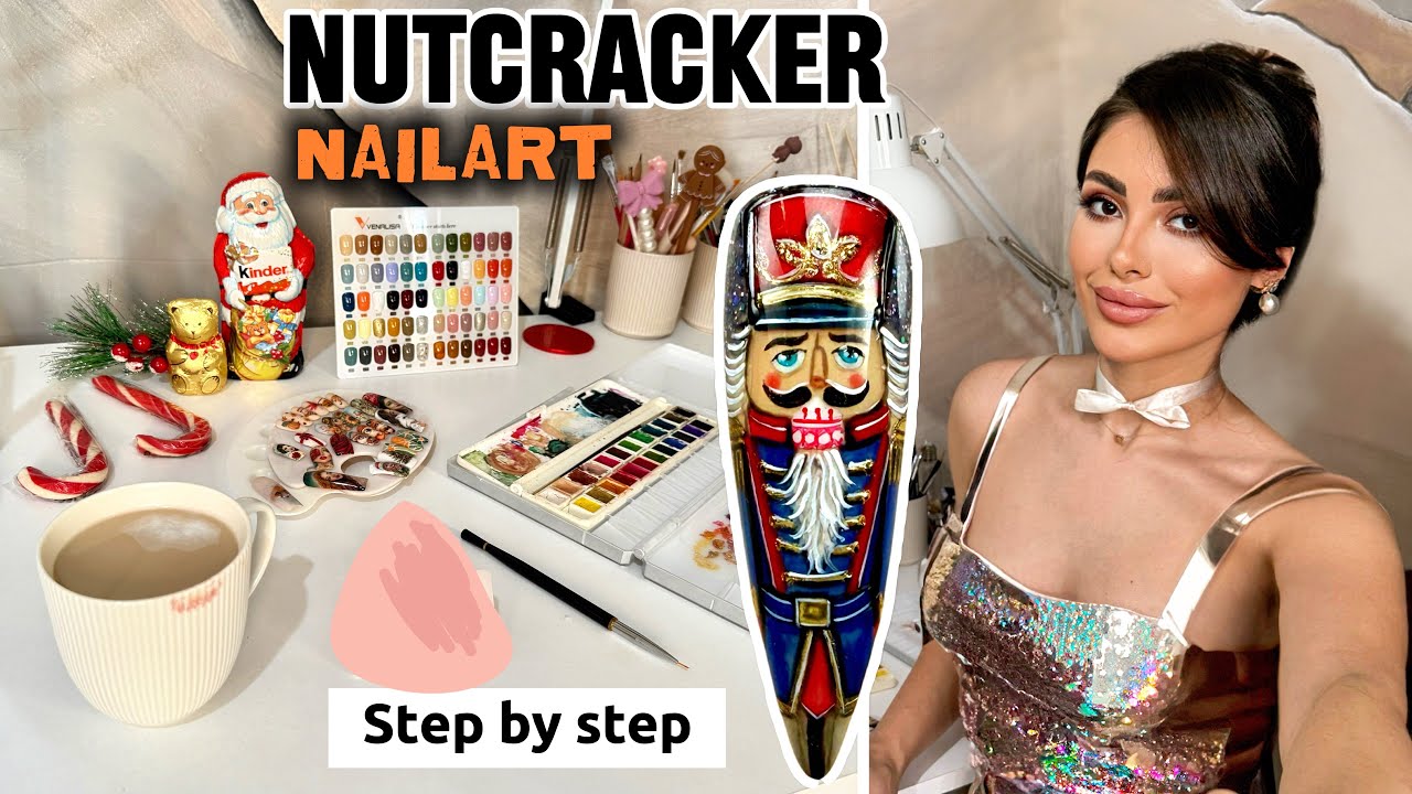 Nutcracker Nail Art | step by step ✨