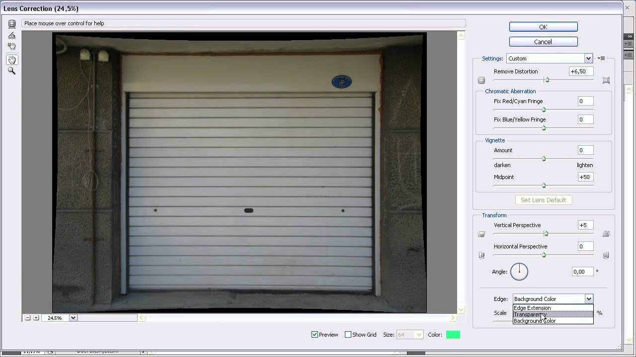 Fixing Lens Distortion