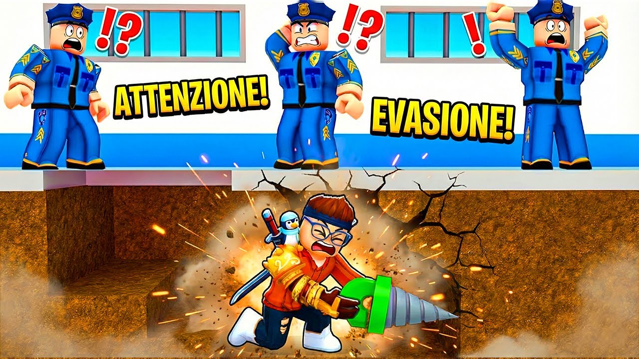 DEVO SCAVARE per SCAPPARE DALLA PRIGIONE su ROBLOX!!