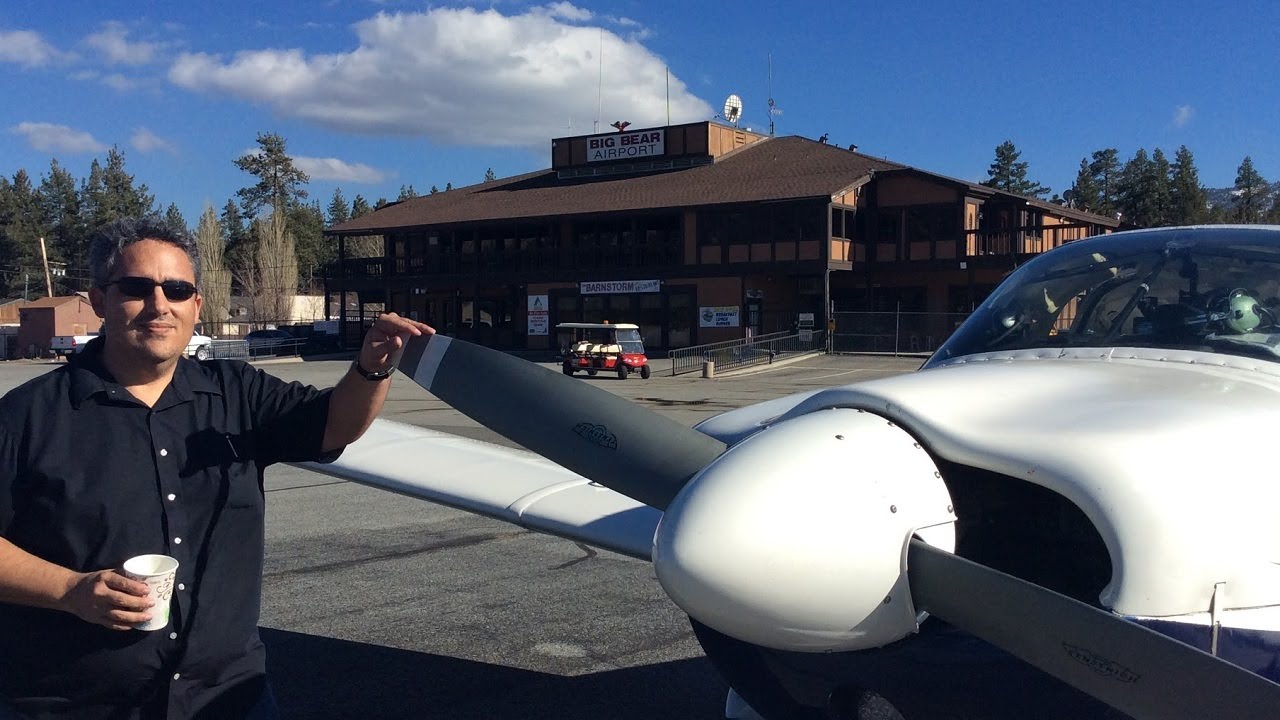 Flying into Big Bear
