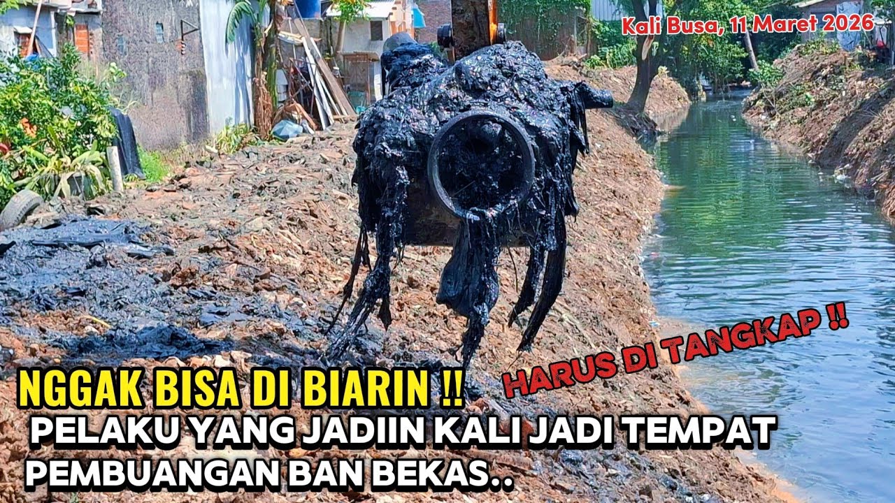 HARUS DI TANGKAP ‼️ PELAKU YANG SENGAJA MEMBUAT KALI BUSA JADI PENUH BAN BEKAS ‼️ 