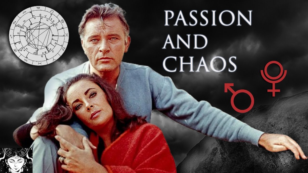 Elizabeth Taylor & Richard Burton's Fiery Synastry Chart.