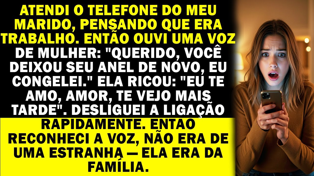 Atendi o telefone do meu marido e uma mulher sussurrou 'Eu te amo' - mas quando reconheci a voz, eu