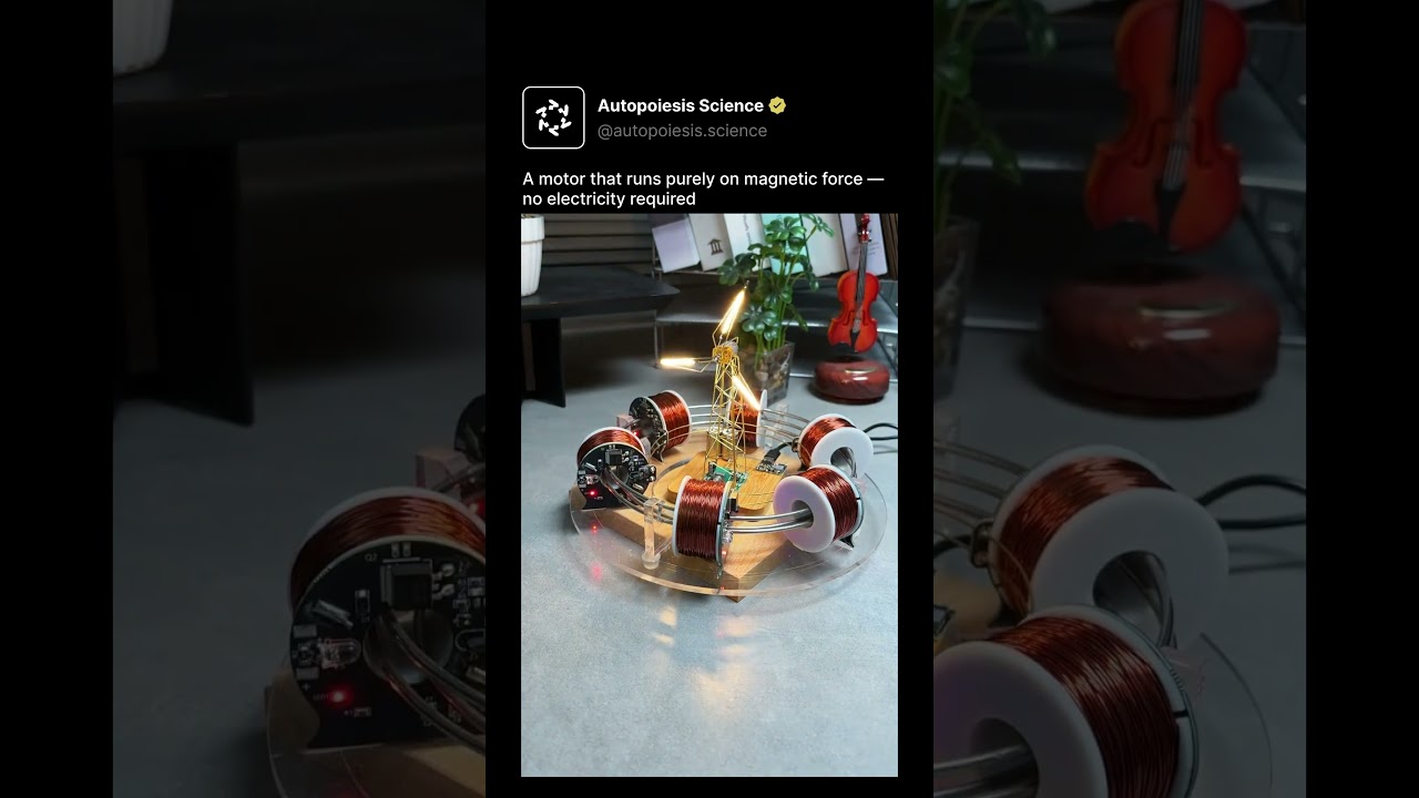 A motor that runs purely on magnetic force — no electricity required