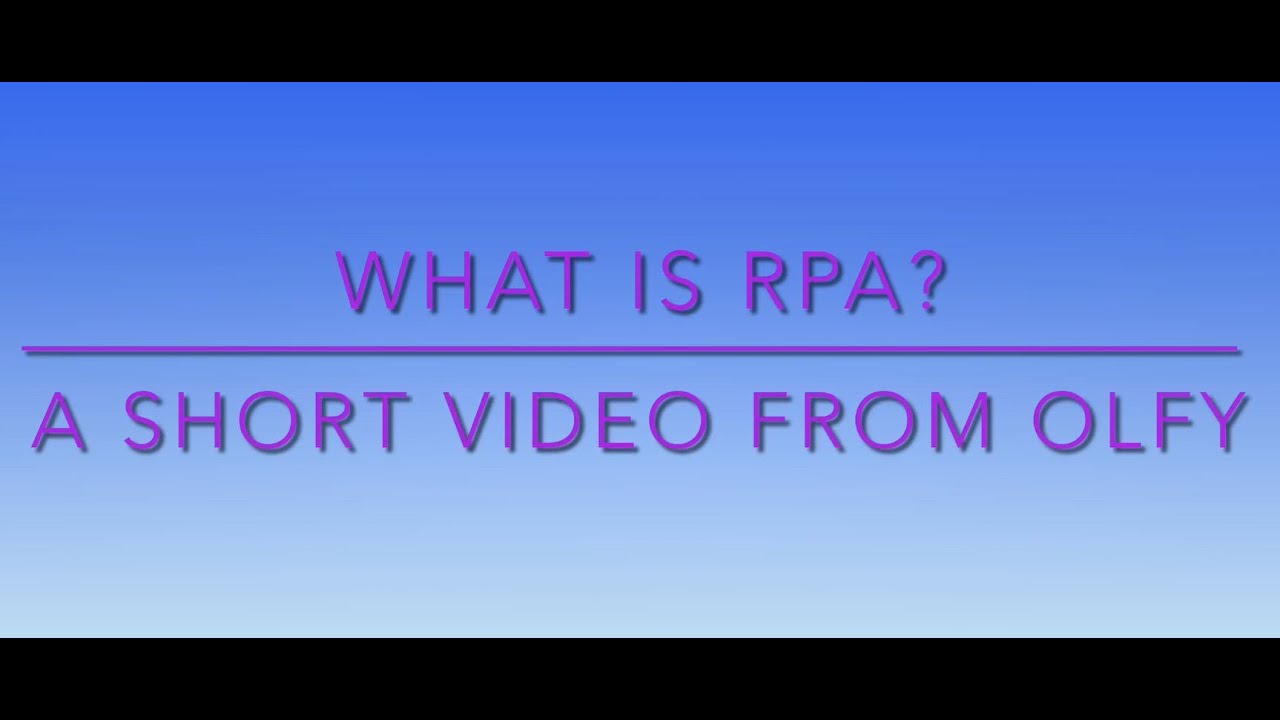 RPA introduction - simplified