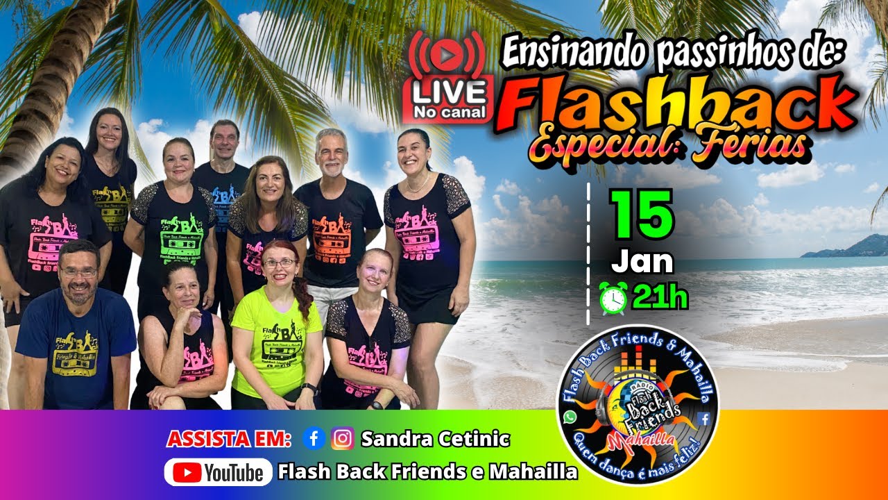 LIVE AULA PASSINHOS DE FLASH BACK ESPECIAL FÉRIAS (FLASH HOUSE) - APRENDA EM CASA (15-01-2026)