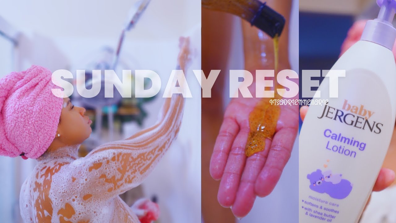 Sunday reset shower cooking relaxing vibes