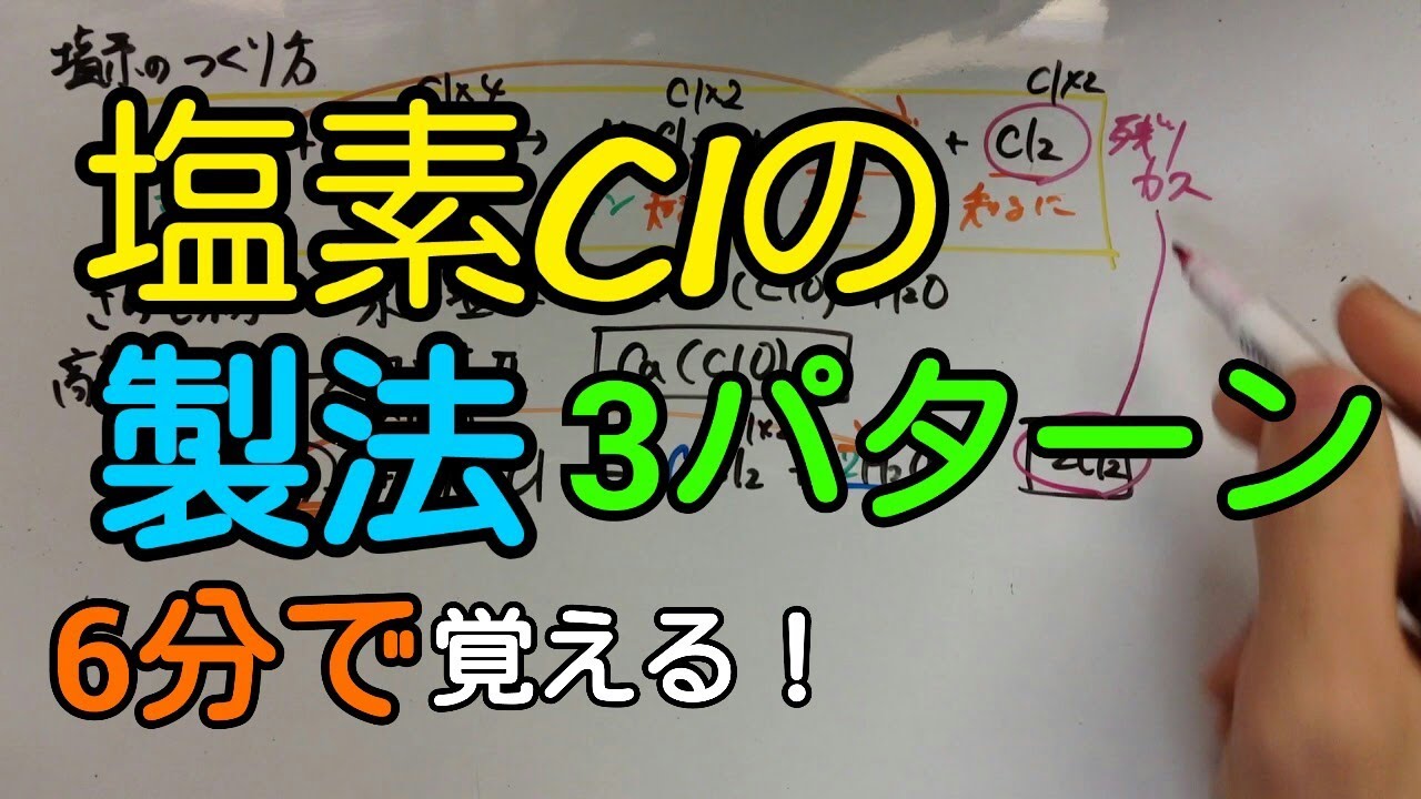 【化学】塩素の製法を簡単に覚える方法