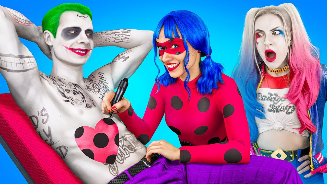Ladybug Tattoo Studio f&uuml;r Superhelden | Vampir Vier Elemente