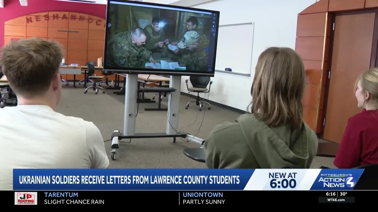 Ukrainian soldiers receive letters from Lawrence County students