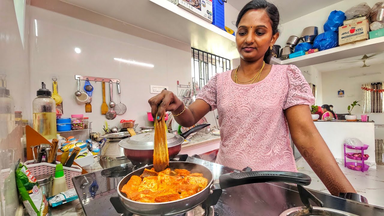 திருக்கை கருவாடு பொறியல் மனைவி சமையல் Tirkai Karuvadu poriyal wife cooking