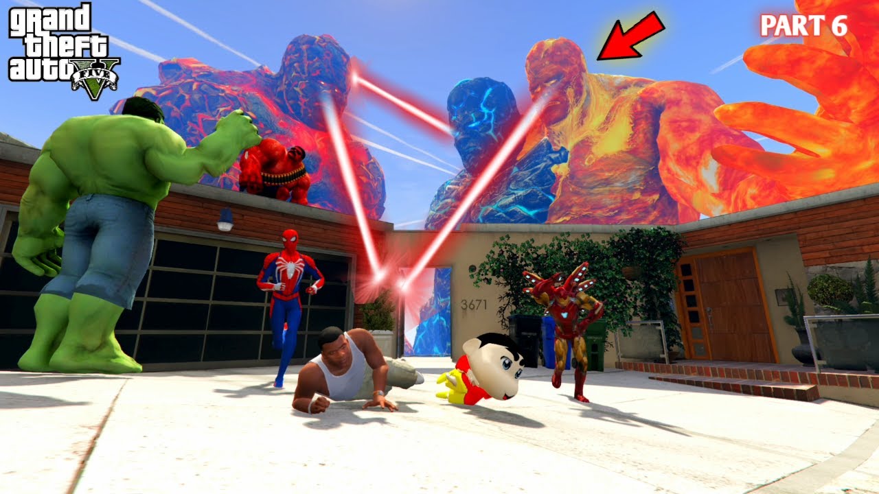Multiverse Can Sun God Save Franklin Shinchan Ironman in GTA5 #6