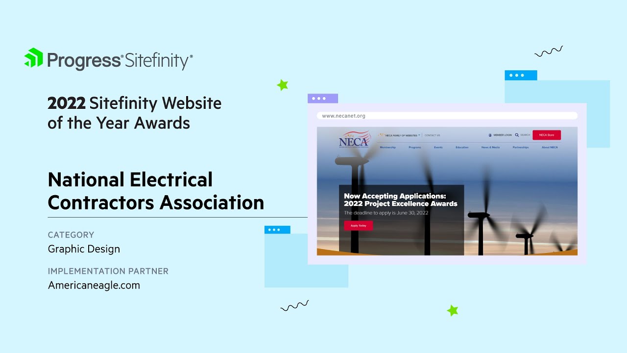 National Electrical Contractors Association: 2022 Website of the Year Award Winner, Graphic Design