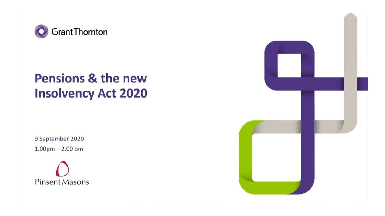 Pensions & the new Insolvency Act 2020