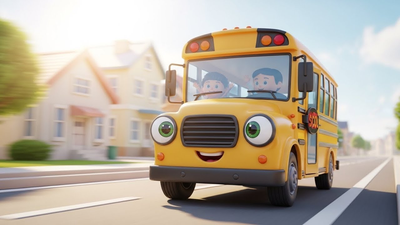Школьный автобус поет утреннюю песню 🚌🎶😄 | мультфильм для детей и весёлые приключения