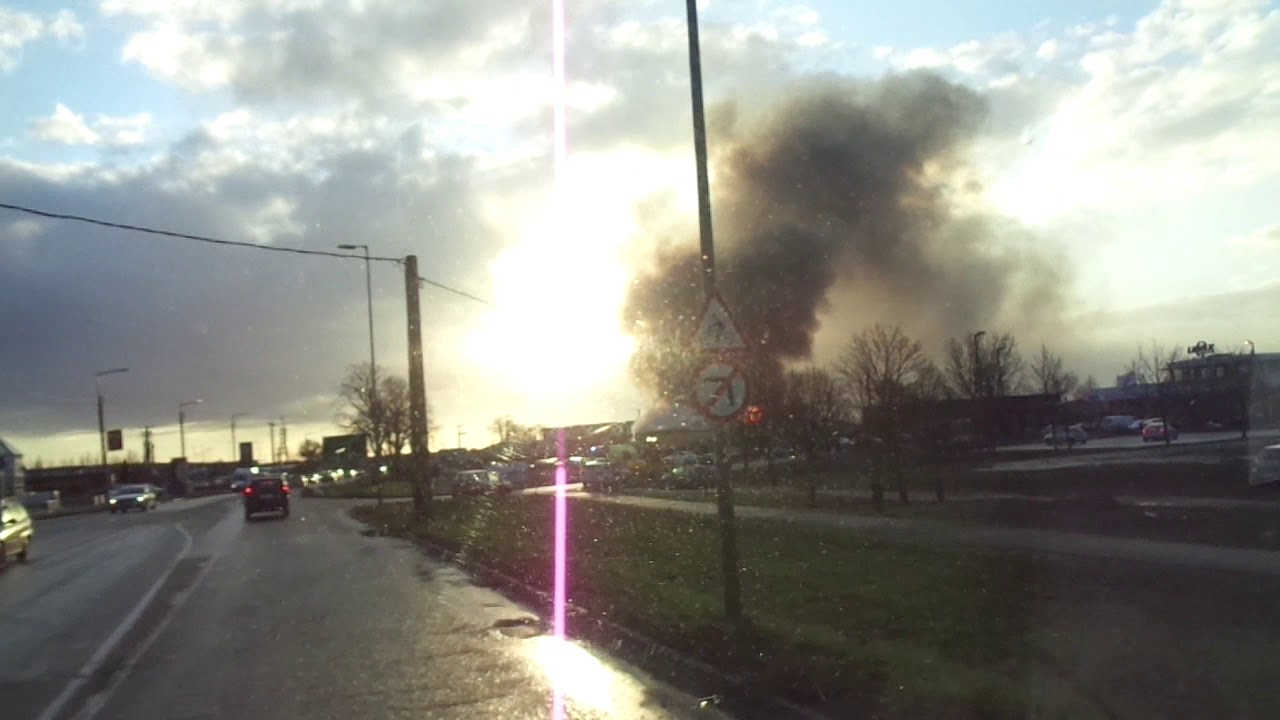 Tűz Sopron elején a TESCO mellett